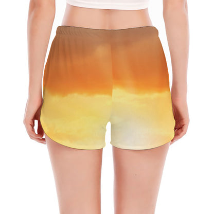Sunrise Road Print Women's Split Running Shorts