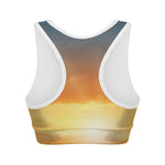 Sunrise Road Print Women's Sports Bra