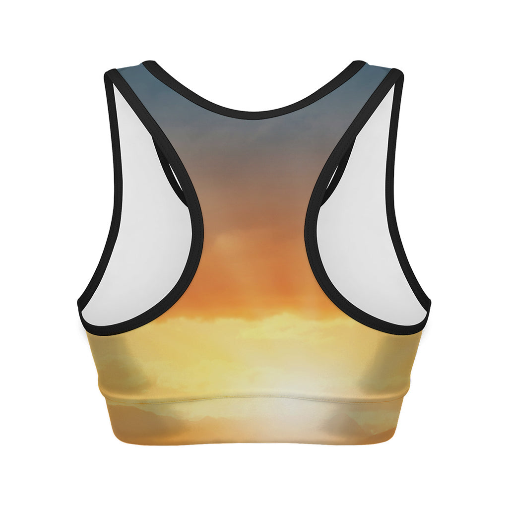 Sunrise Road Print Women's Sports Bra