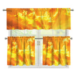 Sunrise Sky Print 3 Piece Kitchen Curtains