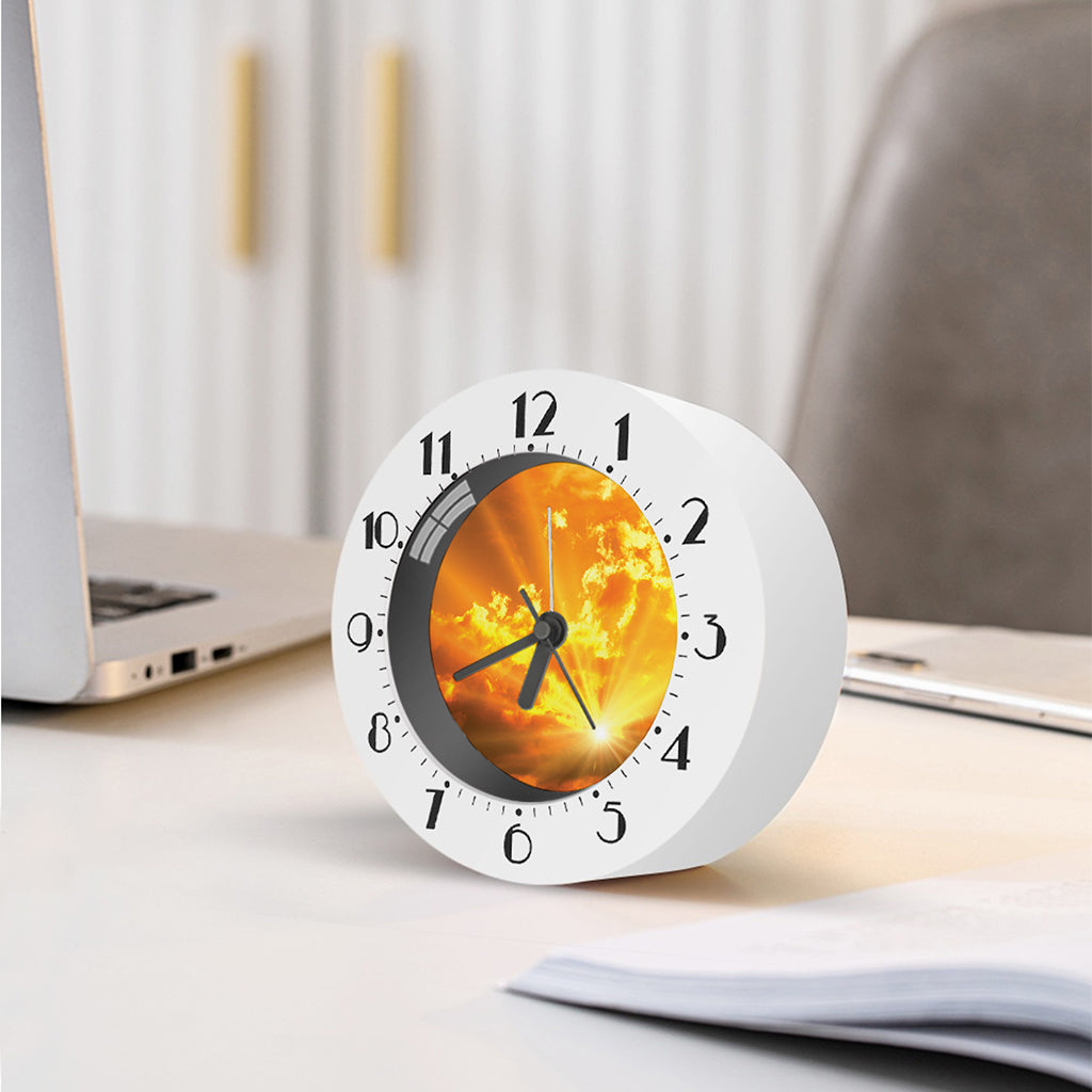 Sunrise Sky Print Alarm Clock