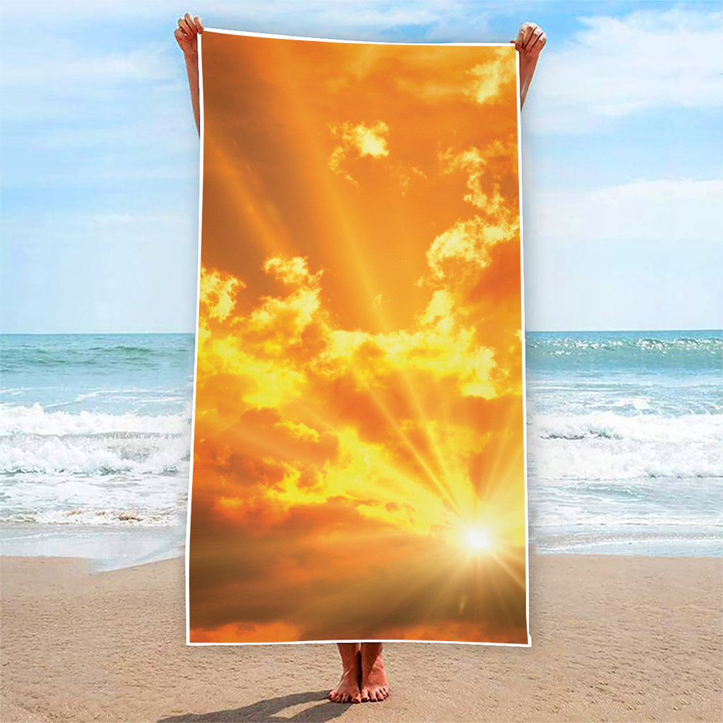 Sunrise Sky Print Beach Towel