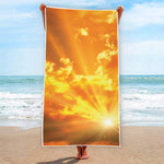 Sunrise Sky Print Beach Towel