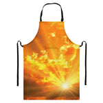 Sunrise Sky Print Bib Apron With Pocket