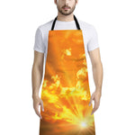Sunrise Sky Print Bib Apron With Pocket