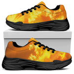 Sunrise Sky Print Black Chunky Shoes