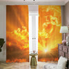 Sunrise Sky Print Blackout Pencil Pleat Curtains