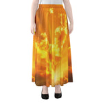 Sunrise Sky Print Chiffon Maxi Skirt