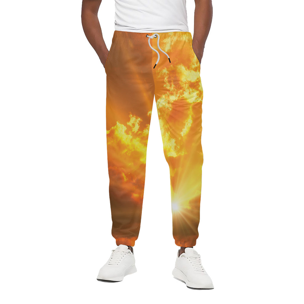 Sunrise Sky Print Cotton Pants