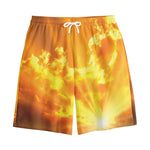 Sunrise Sky Print Cotton Shorts