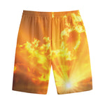 Sunrise Sky Print Cotton Shorts