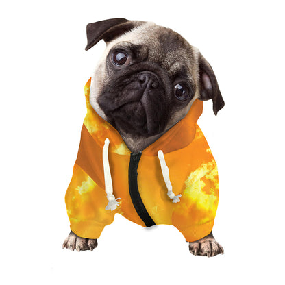 Sunrise Sky Print Dog Zip Up Hoodie