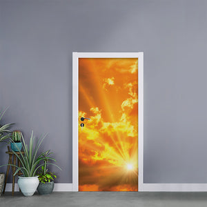 Sunrise Sky Print Door Sticker