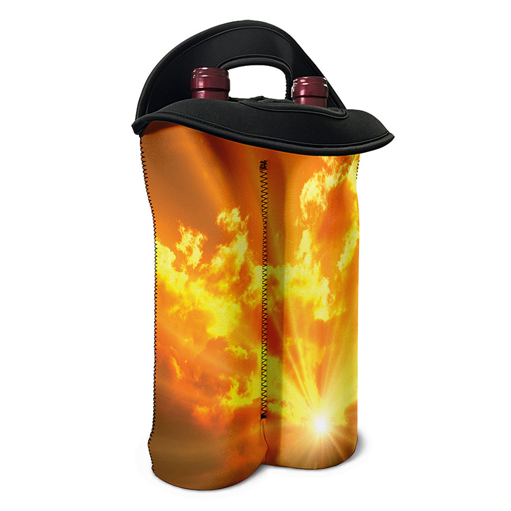 Sunrise Sky Print Double Neoprene Wine Tote