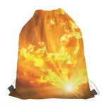 Sunrise Sky Print Drawstring Bag