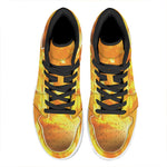 Sunrise Sky Print High Top Leather Sneakers