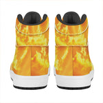 Sunrise Sky Print High Top Leather Sneakers