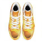 Sunrise Sky Print High Top Leather Sneakers
