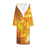 Sunrise Sky Print Hooded Bathrobe