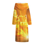 Sunrise Sky Print Hooded Bathrobe