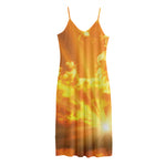 Sunrise Sky Print Jersey Midi Cami Dress