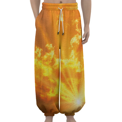 Sunrise Sky Print Lantern Pants