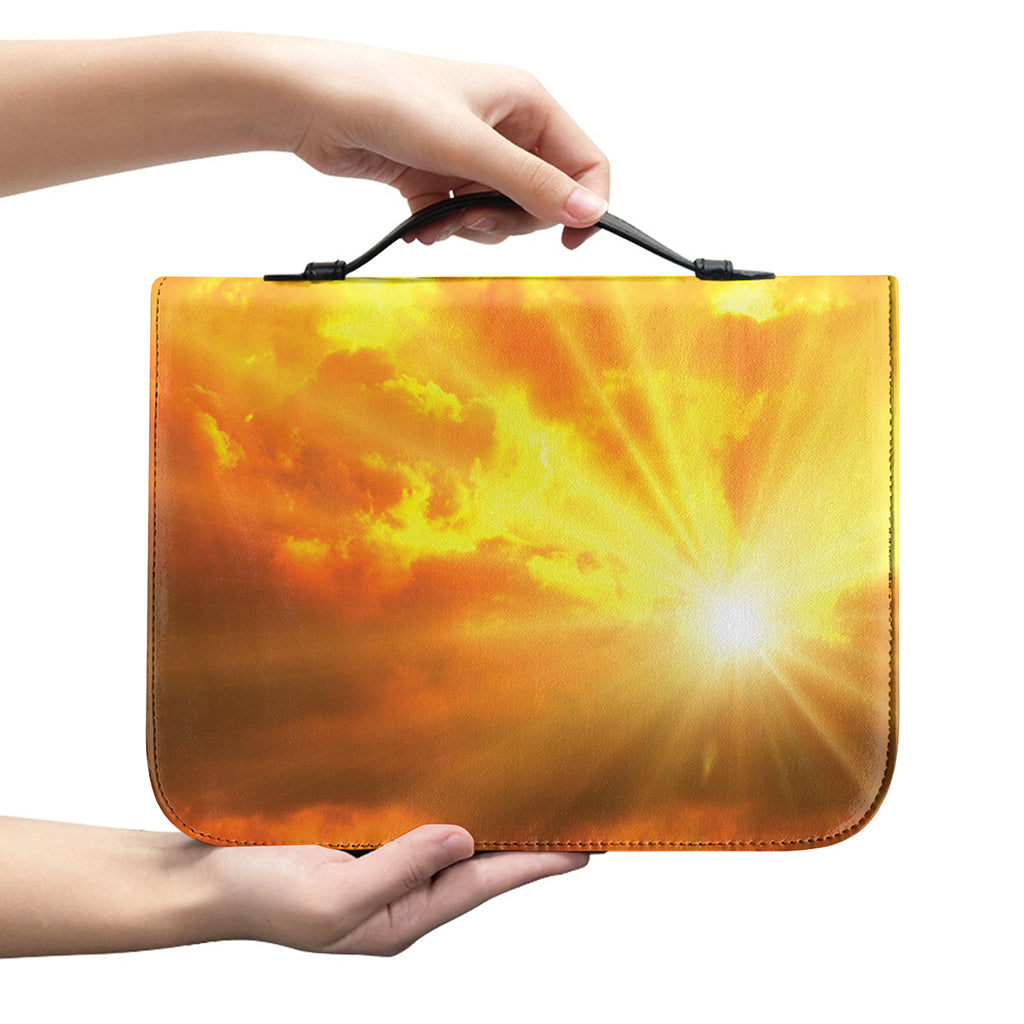 Sunrise Sky Print Leather Bible Cover