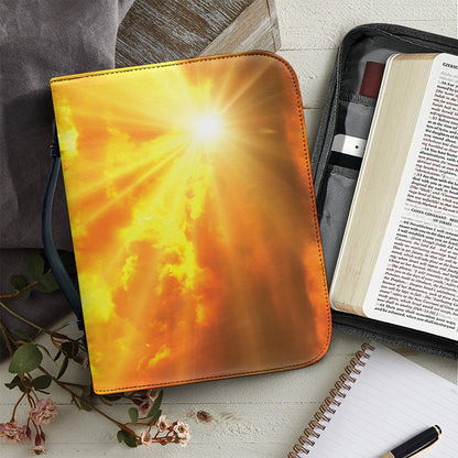 Sunrise Sky Print Leather Bible Cover