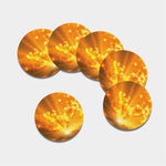 Sunrise Sky Print Leather Coaster Set