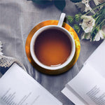 Sunrise Sky Print Leather Coaster Set