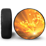 Sunrise Sky Print Leather Spare Tire Cover
