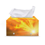 Sunrise Sky Print Leather Tissue Box Cover