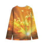 Sunrise Sky Print Long Sleeve Short Coat