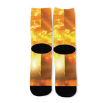 Sunrise Sky Print Long Socks