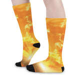 Sunrise Sky Print Long Socks
