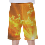 Sunrise Sky Print Men's Beach Shorts