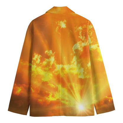 Sunrise Sky Print Men's Blazer