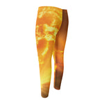 Sunrise Sky Print Men's Compression Pants