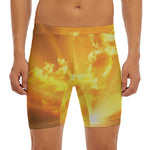 Sunrise Sky Print Men's Long Boxer Briefs