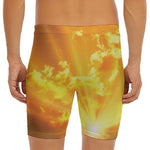 Sunrise Sky Print Men's Long Boxer Briefs