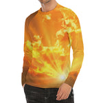 Sunrise Sky Print Men's Long Sleeve Rash Guard