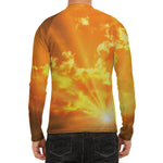 Sunrise Sky Print Men's Long Sleeve Rash Guard