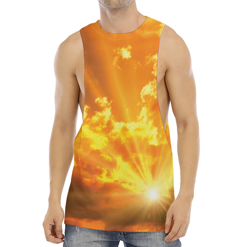 Sunrise Sky Print Men's Muscle Tank Top