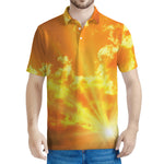 Sunrise Sky Print Men's Polo Shirt