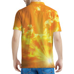 Sunrise Sky Print Men's Polo Shirt
