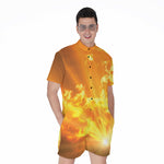 Sunrise Sky Print Men's Rompers