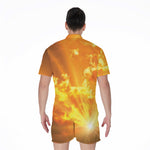 Sunrise Sky Print Men's Rompers