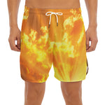 Sunrise Sky Print Men's Split Running Shorts