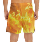 Sunrise Sky Print Men's Split Running Shorts