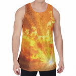 Sunrise Sky Print Men's Velvet Tank Top